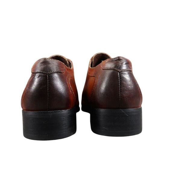 Daniel Villa Shoes Men 42 Oxford Classic Embossed Leather Burnished Formal Brown main image 15